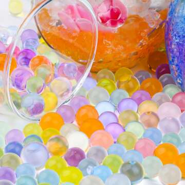 120,000 Rainbow Water Gel Beads for Sensory Fun