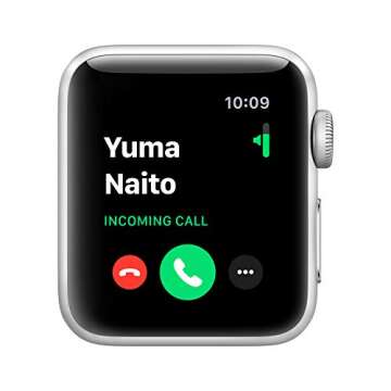 Apple Watch Series 3 [GPS 38mm] Smart Watch w/Silver Aluminum Case & White Sport Band. Fitness & Activity Tracker, Heart Rate Monitor, Retina Display, Water Resistant