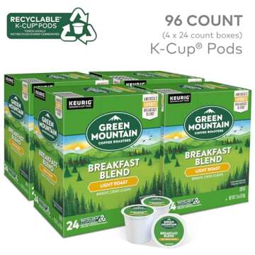 Green Mountain Coffee Roasters Breakfast Blend K-Cup Pods - 96 Count