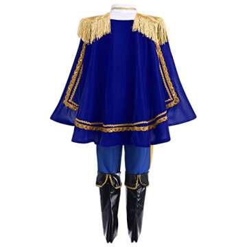 IBAKOM Prince Charming Costume for Boys Halloween Christmas Cosplay Outfits Toddler Medieval Royal Knight Fairytale Dress Up