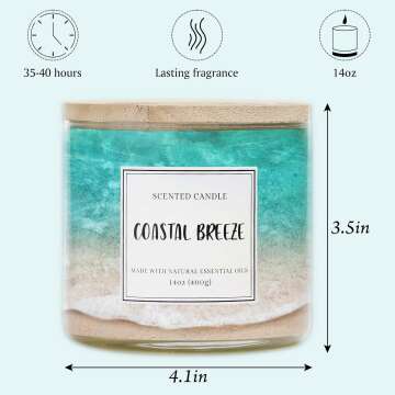 Coastal Breeze 3-Wick Scented Candle for Home