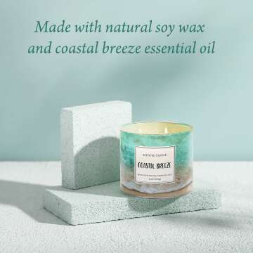 Coastal Breeze 3-Wick Scented Candle for Home