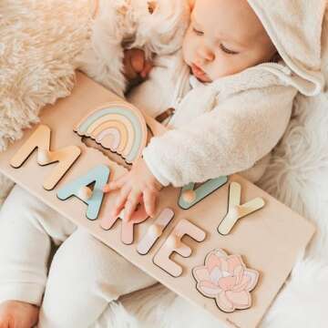 Personalized Name Puzzle Montessori Toy - Perfect Nursery Decor