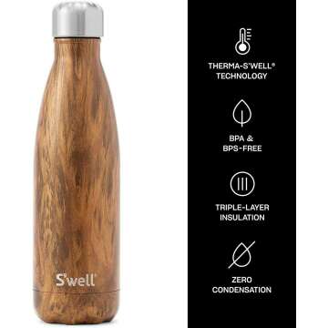 S'well 17oz Teakwood Bottle