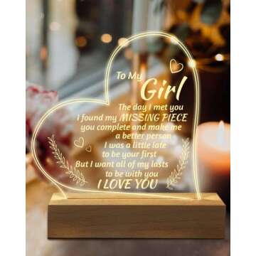 Romantic to My Girlfriend Engraved Night Light-Gifts for Girlfriend