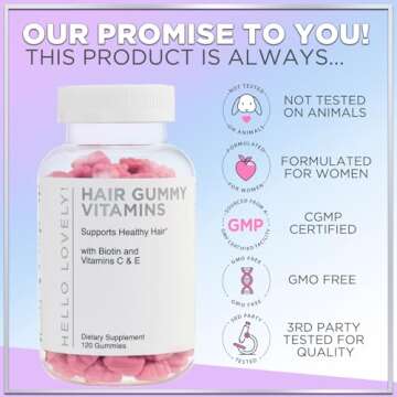 Hello Lovely Hair Vitamins Gummy with Biotin & Vitamins