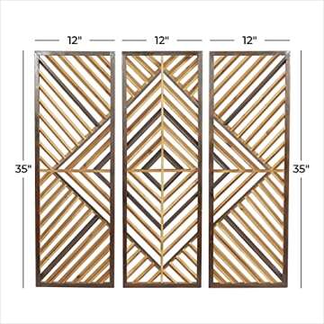 Geometric Wood Wall Decor Set of 3 | Stylish Home Art