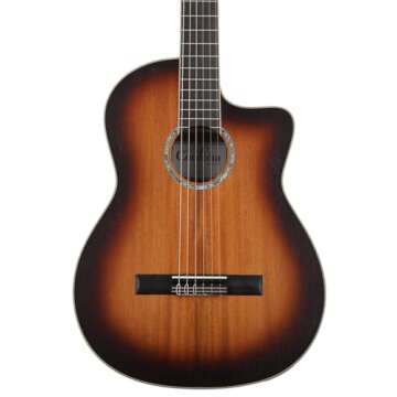 Cordoba C4-CE Edge Burst Cutaway Classical Acoustic-Electric Nylon String Guitar, Iberia Series