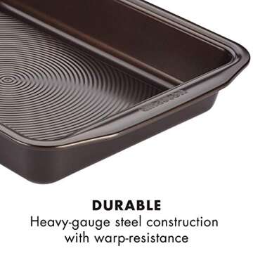 Circulon Nonstick Bakeware, Nonstick Cookie Sheet/Baking Sheet - 10 Inch x 15 Inch, Chocolate Brown (Pack of 2)