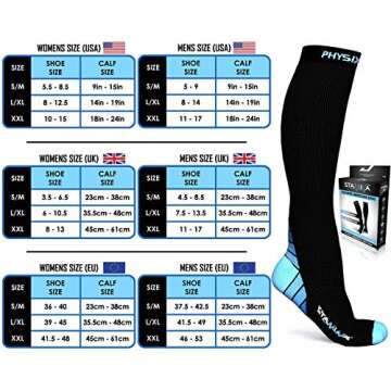 Compression Socks for Men & Women, BEST Graduated Athletic Fit for Running, Nurses, Shin Splints, Flight Travel, & Maternity Pregnancy. Boost Stamina, Circulation, & Recovery - Includes FREE EBook!