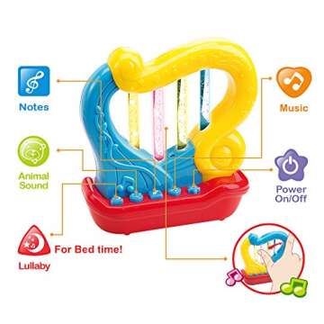 Portable First Harp Musical Instrument - Educational Toy for Children’s Learning and Entertainment