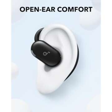 Soundcore V20i by Anker Open-Ear Headphones, Adjustable Ear Hooks, Ultra-Comfort, Snug Fit, Powerful Sound, Clear Calls, IP55, LED Lights, 36H Playtime, Bluetooth 5.4 Earbuds, Multipoint Connection