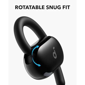 Soundcore V20i by Anker Open-Ear Headphones, Adjustable Ear Hooks, Ultra-Comfort, Snug Fit, Powerful Sound, Clear Calls, IP55, LED Lights, 36H Playtime, Bluetooth 5.4 Earbuds, Multipoint Connection