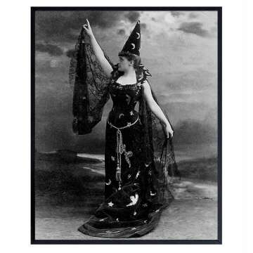 Wiccan Wicca Decor - Witch Decor - Goth Room Decor - Black Magic - Witchcraft Supplies - Gothic Decorations - Vintage Gothic Wall Art Photo - Pagan Gifts - Paganism - Sorcerer - Goddess