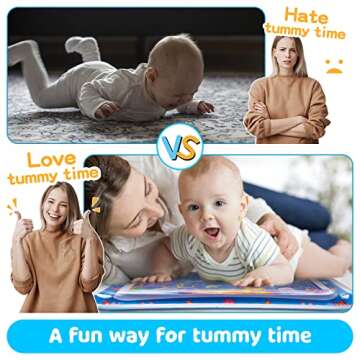 Yeeeasy Tummy Time Water Mat for Infants - Fun & Engaging!