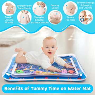 Yeeeasy Tummy Time Water Mat for Babies