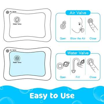 Yeeeasy Tummy Time Water Mat for Babies