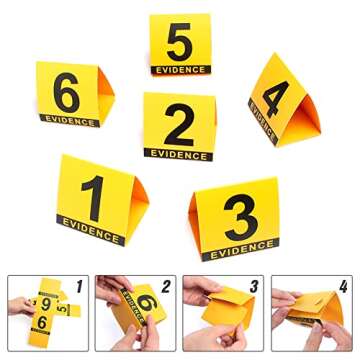 Keymall 15 Pcs Crime Scene Decoration Includes Body Silhouette Caution Tape Evidence Marker Bag Footprint Bullet Hole Stickers For Halloween CSI Theme Murder Mystery Dinner Party Room Decor