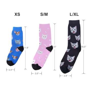 ShineSand Custom Face Socks with Picture, Personalized Socks with Photo Customized Unisex Funny Crew Sock Gifts for Men Women