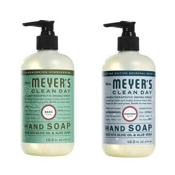 Mrs. Meyer's Liquid Hand Soap Variety Pack - 1 Basil, 1 Snowdrop