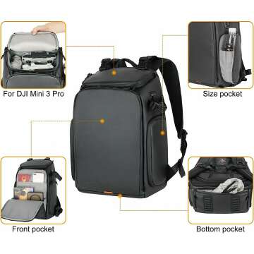 Besnfoto Small Waterproof Camera Backpack for DSLR/SLR