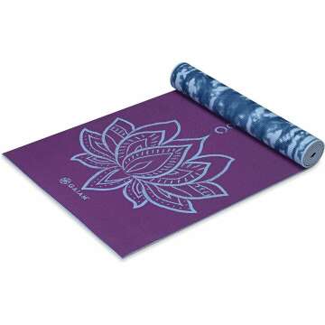 Gaiam Yoga Mat - Reversible 6mm Thick Non-Slip for Yoga & Fitness