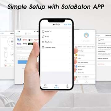 SofaBaton X1 Universal Remote with Hub and App, All in One Smart Universal Remote Control with Customize Activities, Control Up to 60 IR/Bluetooth/WiFi Devices