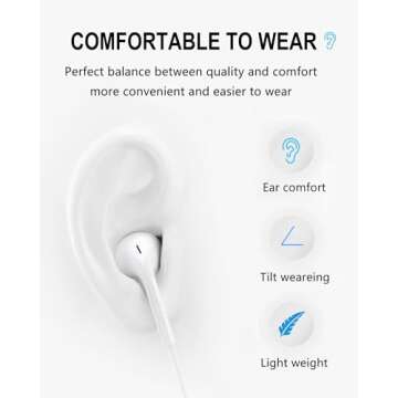 USB C Headphones for iPhone 16, 2 Pack[MFI Certified] Type C wired earphones Earbuds with Microphone & Remote Noise Cancelling in Ear Headset Control with iPhone 15 Pro, iPad Pro, Pixel, Galaxy S24