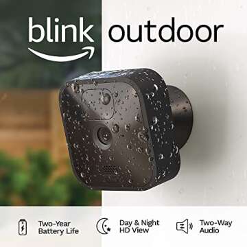 Blink Outdoor (3rd Gen) – wireless, weather-resistant HD security camera with two-year battery life and motion detection, set up in minutes – 6 camera system