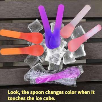 30 Color-Changing Spoons-Ice Cream Spoons-Dessert Pudding Spoons- Birthday Celebration Spoons-Great for Parties-Reusable-Individually Wrapped!