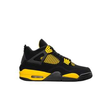 Nike Jordan 4 Retro Mens Shoes Size - 8.5,Black/White-tour Yellow