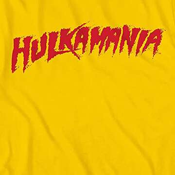 WWE Superstar Hulk Hogan Shirt - Hulkamania Hollywood Hogan - World Wrestling Champion T-Shirt (Yellow, XX-Large)