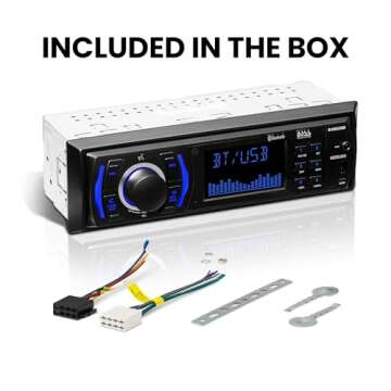 BOSS Audio Systems 616UAB Car Stereo With Bluetooth - Single DIN, MP3, USB, Aux-in, AM/FM, No CD DVD Player