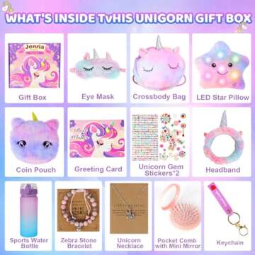 Jenria Unicorn Gifts for Girls - Christmas Birthday Gifts for Girls Age 3 4 5 6 7 8 9 10 11 12 Years Old Girl Birthday Gift Ideas, Unicorn Toys for Girls, for Toddler, Daughter, Niece, Granddaughter