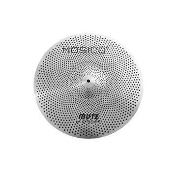 Low Volume Cymbal Pack Mute Cymbal Set 14'Hihats+16"Crash+18'Crash+20"Ride 5 Pieces Silver Drummer Practice Quiet Cymbal for Drum Set