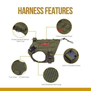 Tactical Dog Harness - No-Pull Vest for Training & Hiking