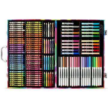 Crayola Inspiration Art Case, 140ct Tie-Dye Coloring Set, Kids Art Supplies