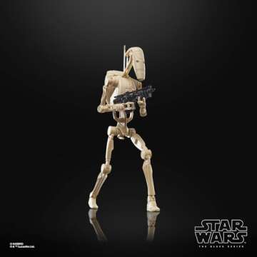 STAR WARS The Black Series Phase II Clone Trooper & Battle Droid, The Clone Wars Troop Building Collectible 6 Inch Action Figure 2-Pack