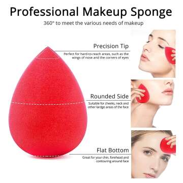 BEAKEY 5 Pcs Makeup Sponge Set for Flawless Skin