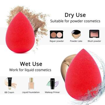 BEAKEY 5 Pcs Makeup Sponge Set for Flawless Skin