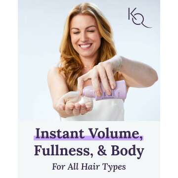 Keranique Volumizing Hair Mousse - Thickening Anti-Frizz Spray for All Hair Types