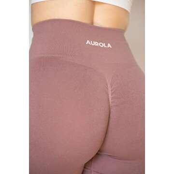 AUROLA Intensify Workout Shorts for Women Seamless Scrunch Short Gym Yoga Running Sport Active Exercise Fitness Shorts(M,Old Rose)