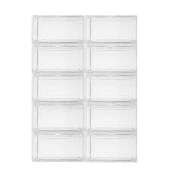 SneakerView Clear Shoe Boxes – 360° Clear Plastic Stackable Sneaker StorageOrganizer for Sneakerhead. Professional Boot and Hat Display Case Men Size 14 Large Type B