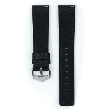 Hirsch Carbon Leather Watch Strap - Water Resistant & Sizes