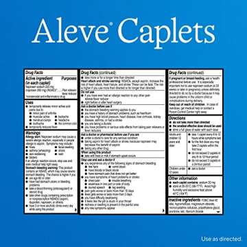 Aleve Pain Reliever & Fever Reducer Naproxen Sodium Caplets, Body Pain Relief, Arthritis Pain Relief, Pain Medicine for Adults and Children Ages 12 and Up, 60 Individual Pouches