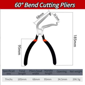 Electrical Disconnect Pliers,Electrical Connector Pliers for Cars,Fuel Line Petrol Clip Pipe Pliers, Automotive Hose Disconnect Tools for Push Tab Style Plugs (1*Red60°+1*Red straight)