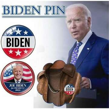 Biden 2024 Antique Bronze Brooch Pin - Support Biden