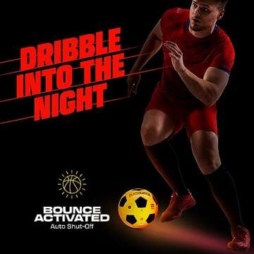 Light Up Soccer Ball - Glow in the Dark - NO 5 - Sports Gear Gifts for Boys & Girls 8-15+ Year Old