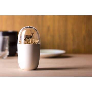 QUALY Deer Meadow Toothpick Holder Unique Home Design Decoration Unusual Gift FKitchen Gadgets Housewarming BPA-Free Cool Kitchen Gadgets Modern Home Decor Gifts Gift