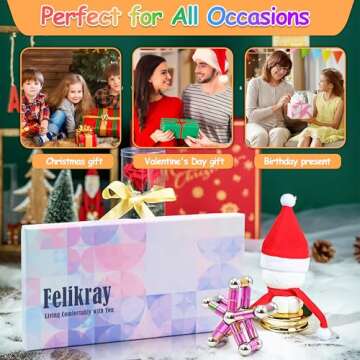 Felikray Magnetic Fidget Pen Toys for Adults Teens Cool Birthday Gifts for Young Men Women Unique for Teenage Boys Girls Novelty Christmas Stocking Stuffers Gadget for Men Teens